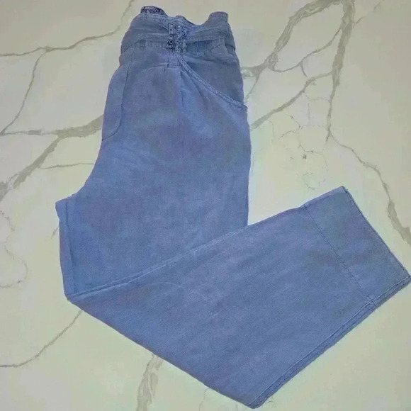 Anthropologie Malin Utility Belted Pants Womens Blue Size Medium - Picture 5 of 12